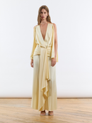 Waist-fit Yellow Dress