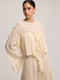 Ruffle Light Beige Long Dress
