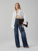 BAQA Large Suede Bag