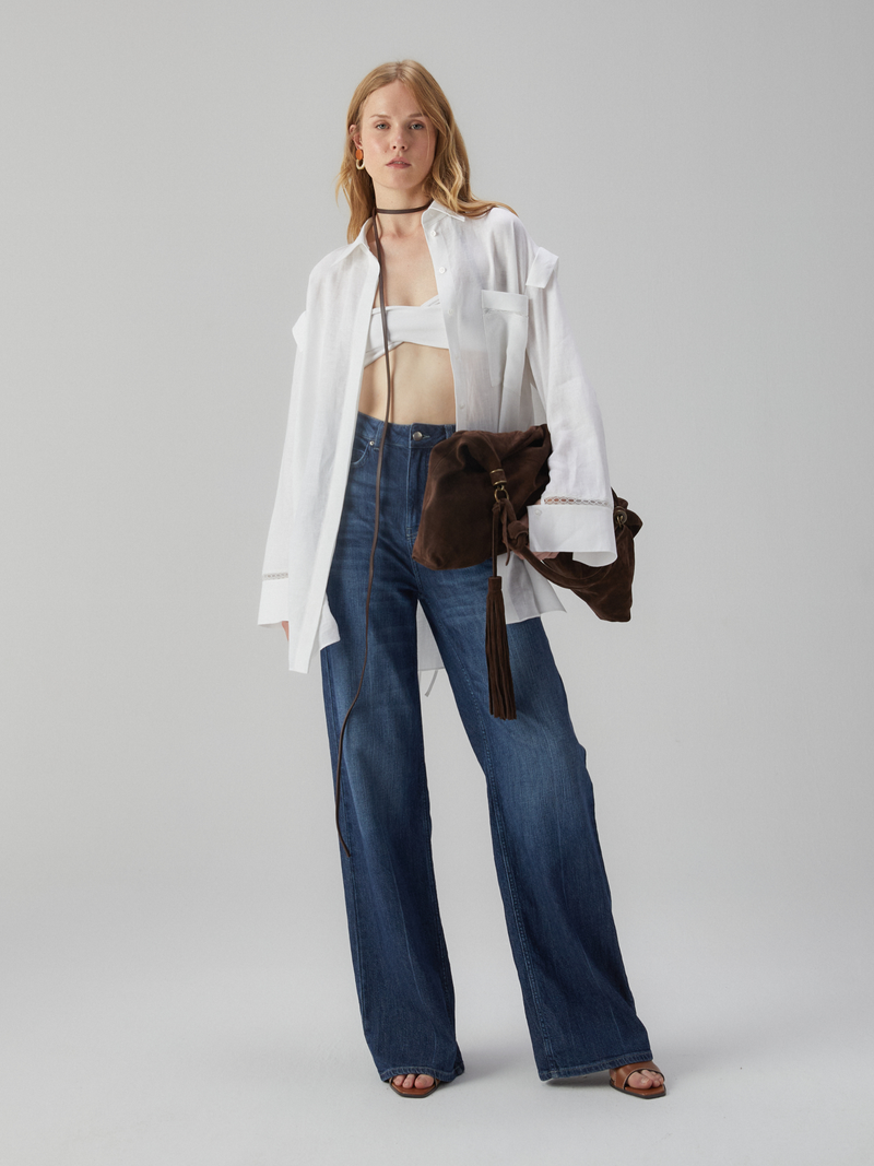 BAQA Large Suede Bag
