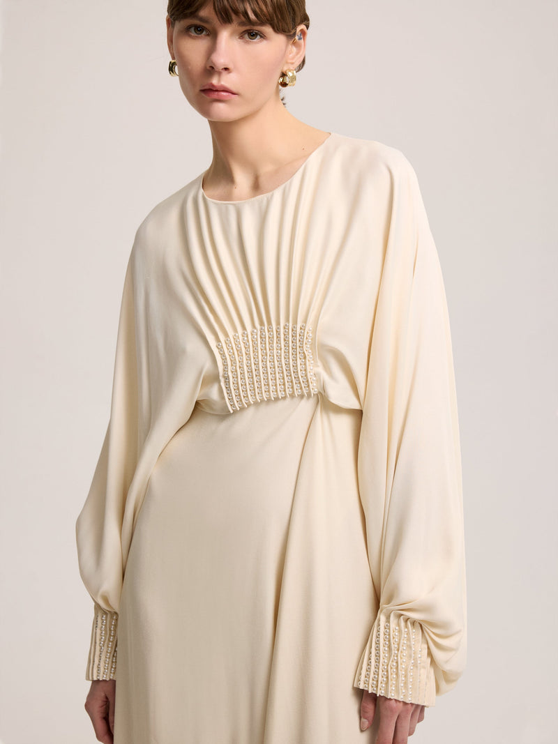Pearl Detailed Long Dress