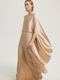 Asymmetrical Form Beige Blouse