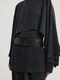 Aller Detail Black Blouse with Back Zipper