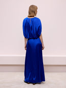 Silk Dress with Cape Detail on the Back