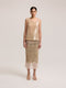 Linen, Sequin, Tulle Combination Skirt