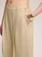 Khaki Pants with Contrast Stitching