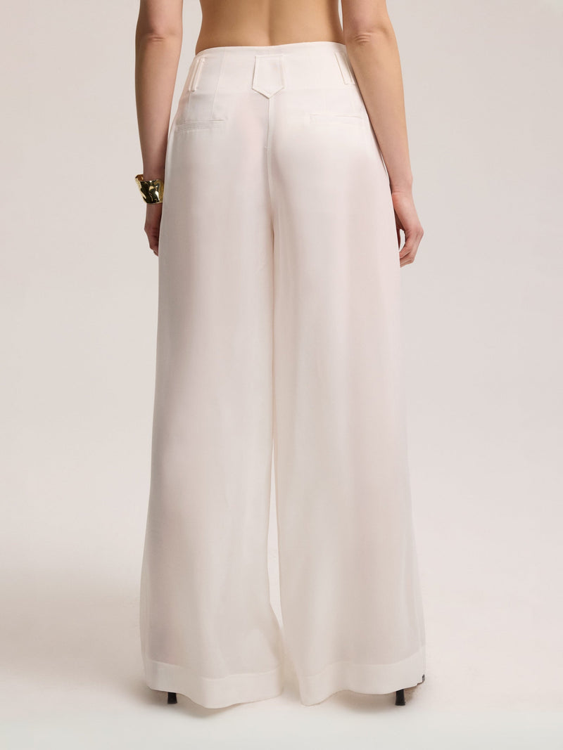 Stripe Detailed Cupro Trousers