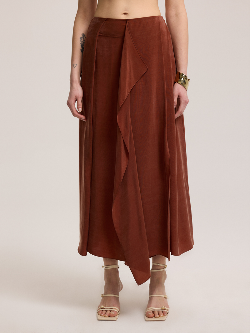 Flowy Cupro Skirt