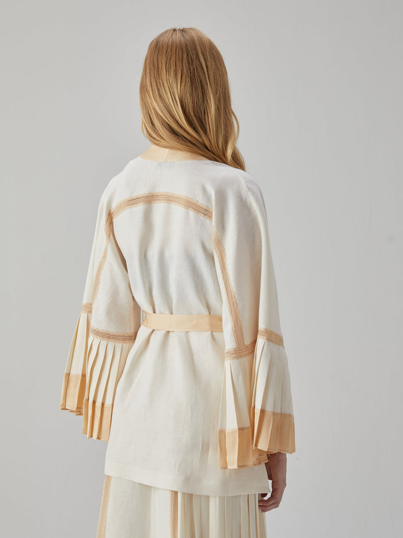 Jacket with Pleated Details