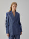 Linen Jacket with Embroidered Sleeves