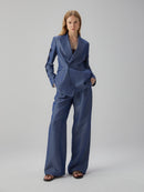 Linen Jacket with Embroidered Sleeves