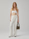 Embroidered White Trousers