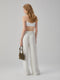 Embroidered White Trousers