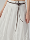 White Wide-Leg Long Skirt
