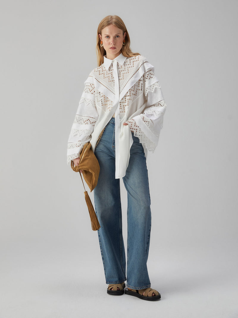 Embroidered White Shirt