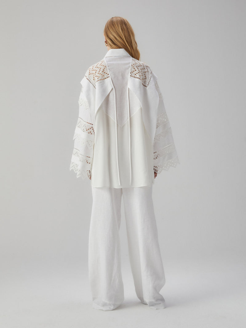 Embroidered White Shirt