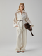 Linen Shirt with Stone Embellishments