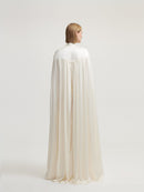 Cape Look White Dress