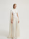 Cape Look White Dress