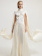 Cape Look White Dress