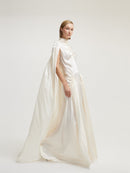 Cape Look White Dress