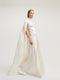 Cape Look White Dress