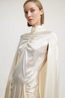 Cape Look White Dress