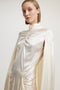 Cape Look White Dress