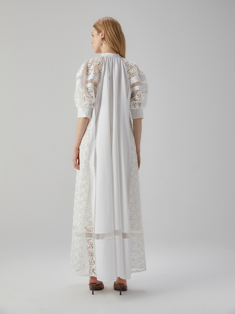 Long Dress with Lace Details