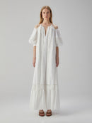 Long White Linen Dress