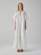 Long White Linen Dress