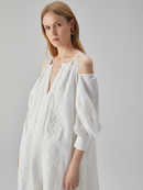 Long White Linen Dress