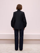 Balloon Sleeve Black Jacket