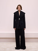 Black Jacket with Scarf Detail