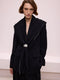 Black Jacket with Scarf Detail