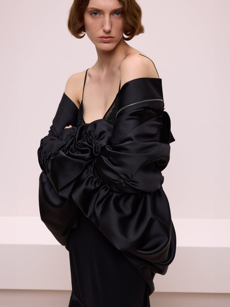 Jacket with Ruched Sleeves