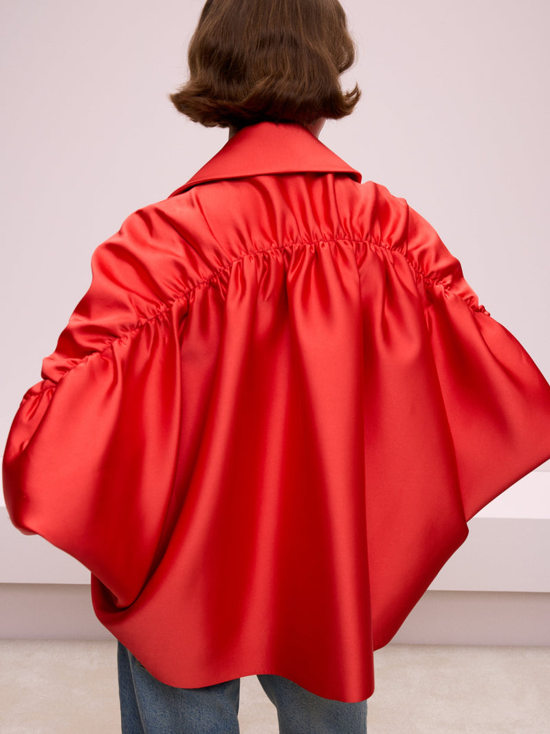 Jacket with Ruched Sleeves