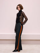Khaki Straight Leg Pants