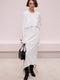 Off White Blouse with Hidden Zipper