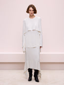 Off White Blouse with Hidden Zipper