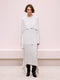 Off White Blouse with Hidden Zipper