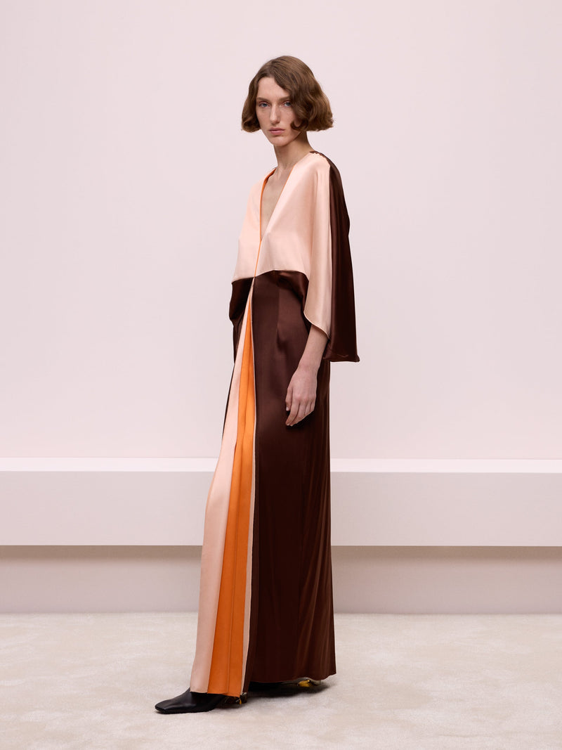 Salmon Silk Dress