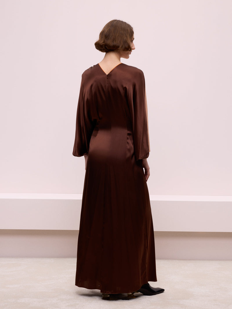 Salmon Silk Dress