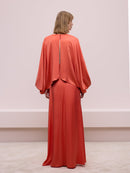 Cape Sleeve Long Dress