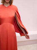 Cape Sleeve Long Dress