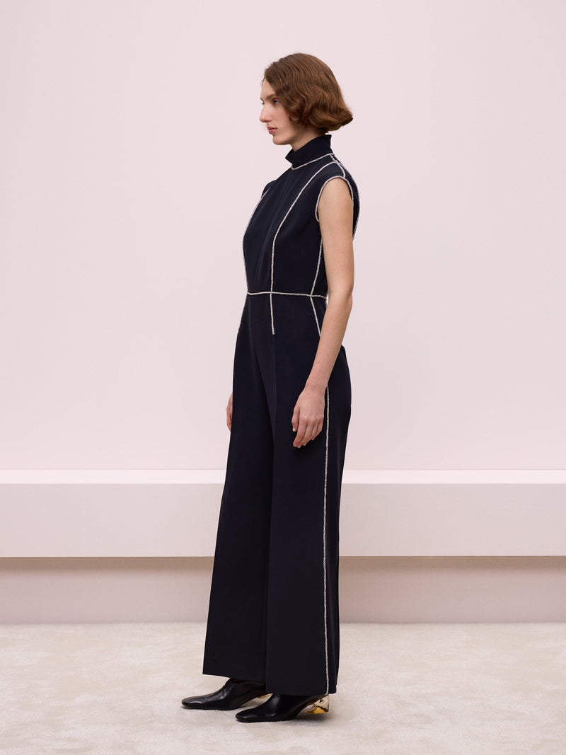 Stone Embroidered Jumpsuit