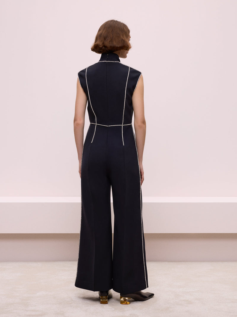 Stone Embroidered Jumpsuit