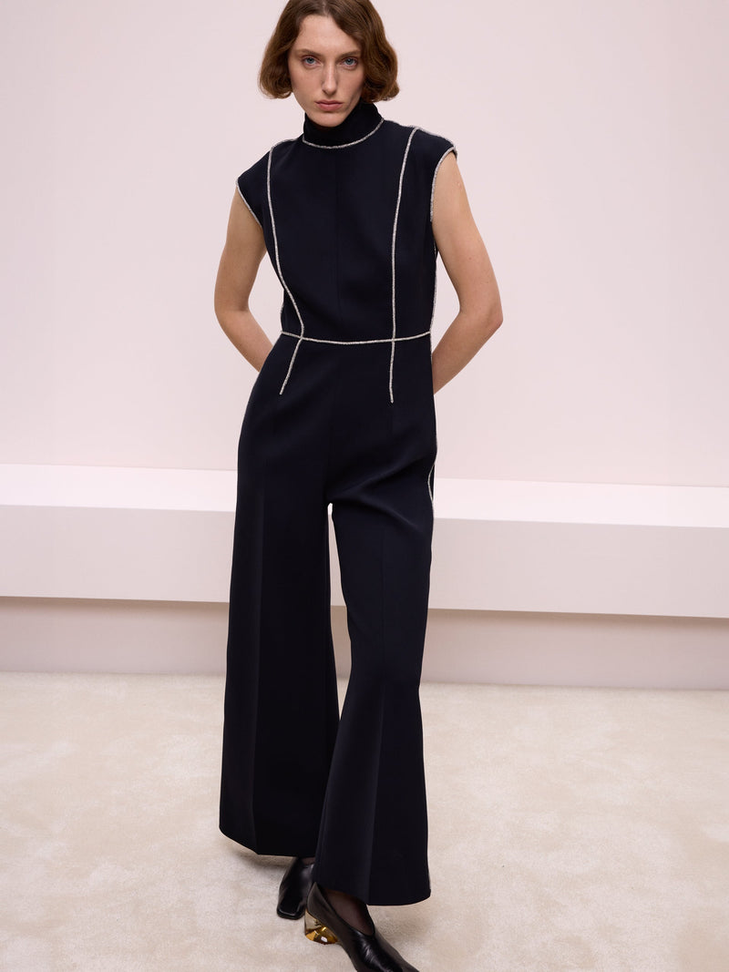 Stone Embroidered Jumpsuit