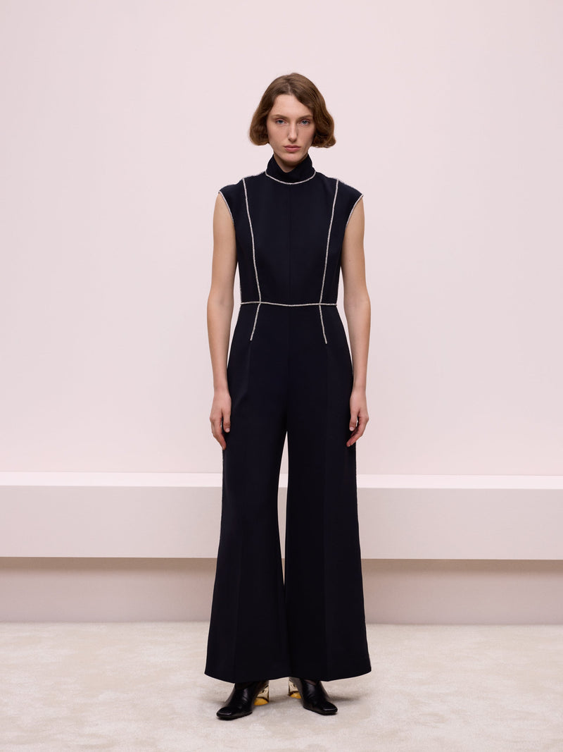 Stone Embroidered Jumpsuit