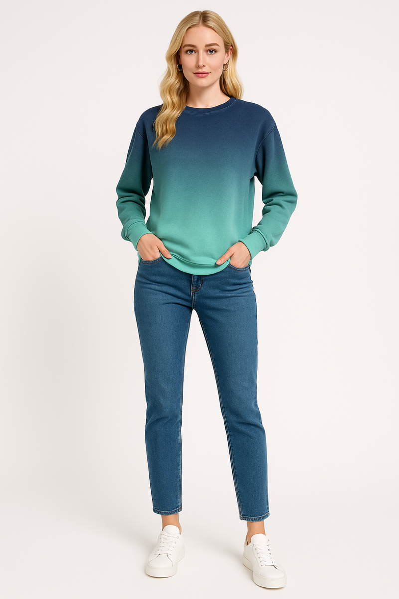 Women’s Gradient Pattern Lightweight Sweatshirt